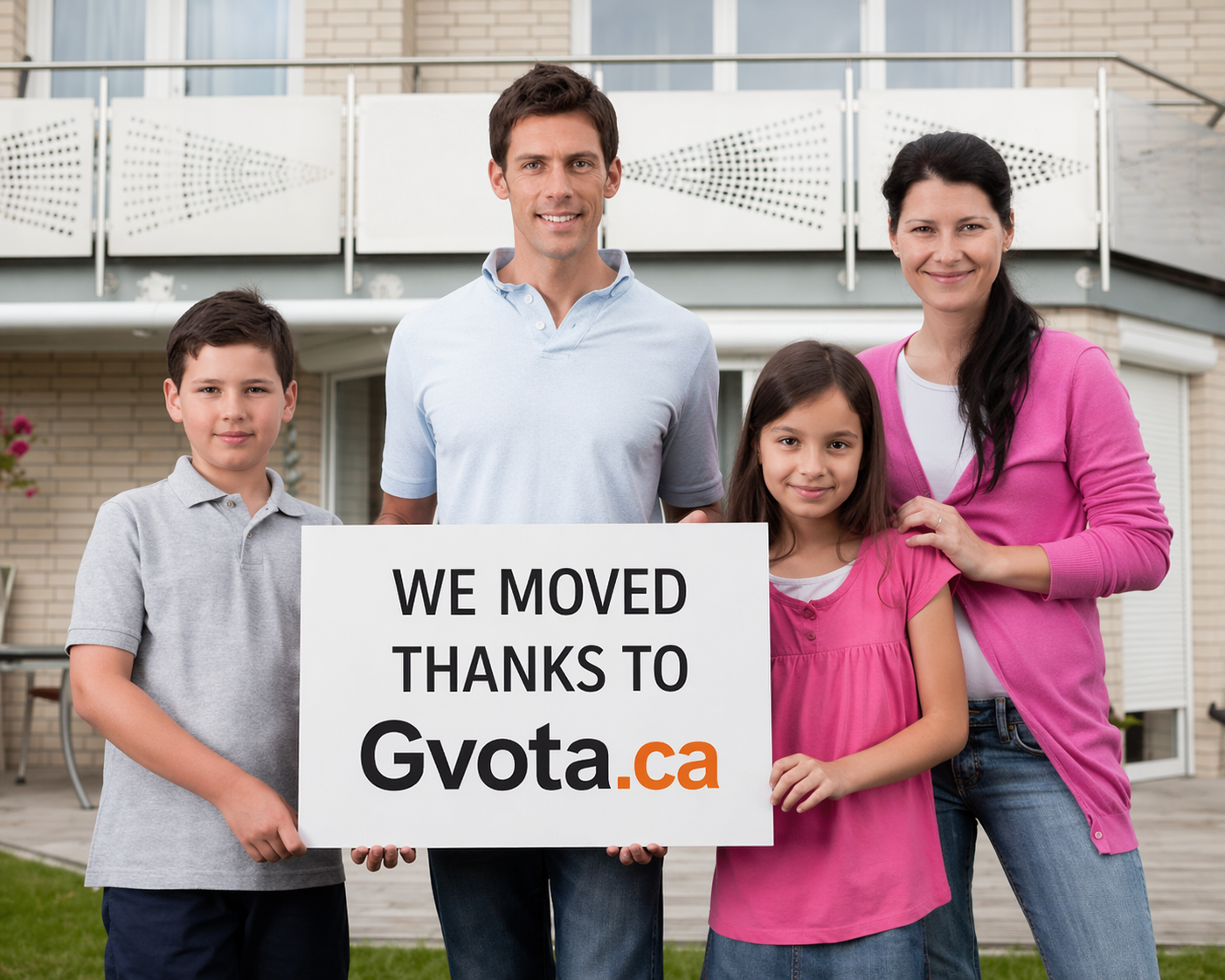 Retired couple smiling in their new home surrounded by packed boxes